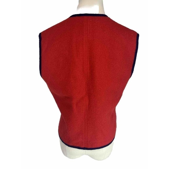 Vintage Lanz Originals Women’s Vest Size 13 Red Wool Blend - Picture 4 of 16
